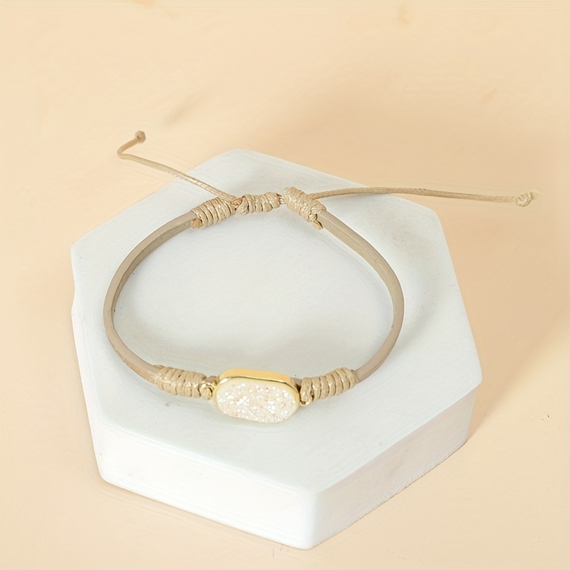Braided PU Leather Retractable Bracelet